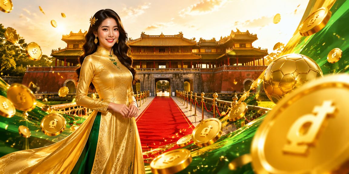 Người dùng đăng ký tài khoản nhận thưởng tại Huế trong trang phục áo dài